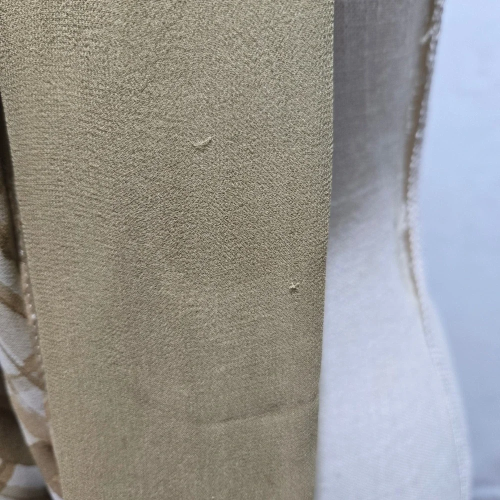 Vintage Coach Scarf Silk Blend Tan Beige Signature C Monogram 64 inches  #1049